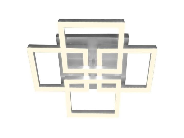 Plafonnier Neron I Ø 56cm Argenté/Argenté Matériau : Matière plastique Type de matière synthétique : Polyester-PVC LED non-remplaçables Module