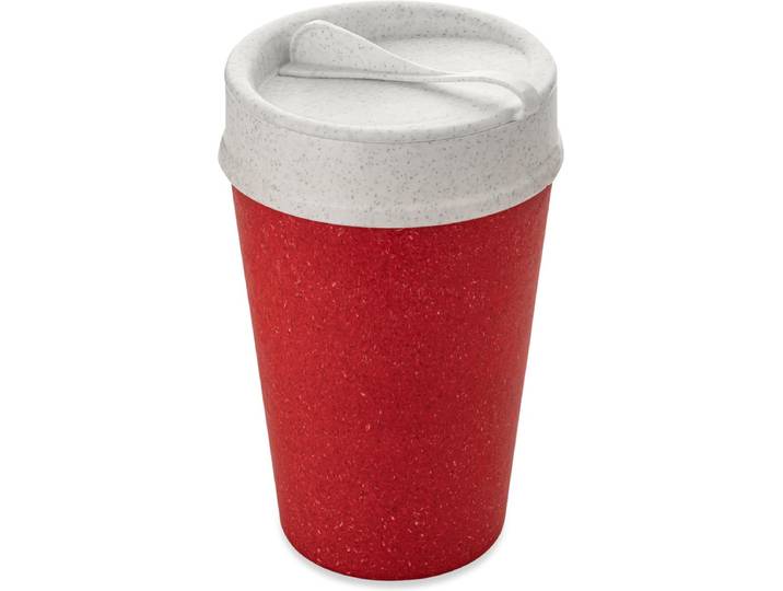 Dubbelwandige Koffiebeker met Deksel\, 0.4 L\, Organic\, Rood - Koziol Iso To Go