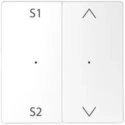 Merten Wippe für Taster-Modul 2fach (Szene 1/2, Pfeile Auf/Ab), System Design Lotosweiß