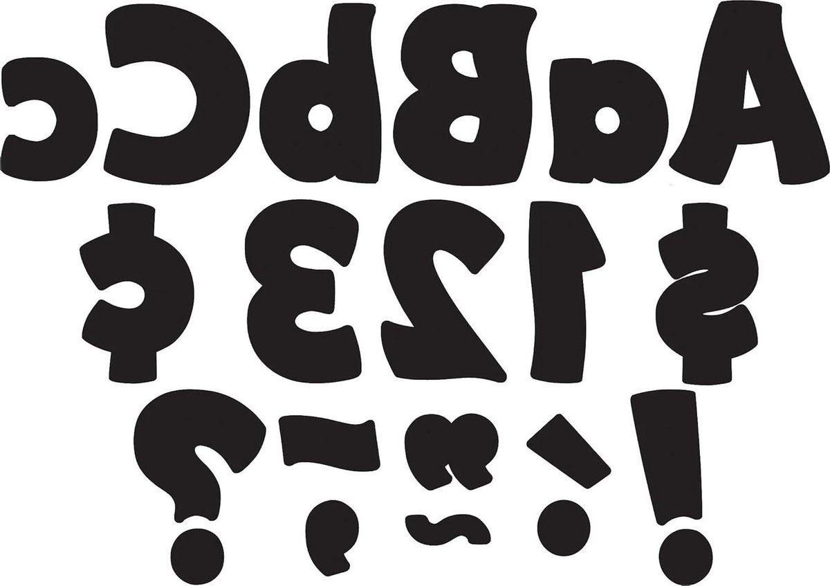 Zwarte decoratieletters voor prikborden, set van uitponsbare letters van 4 inch