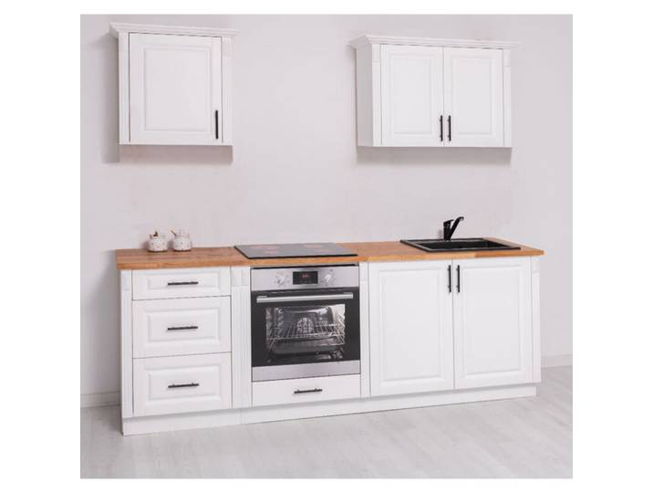 Günstige Küchenzeile weiß Landhausstil - MDF