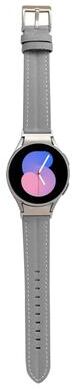 Everyday Crate Samsung Galaxy Watch 5 Genuine Leather Watch Band 40mm 44mm Grooved Replacement Strap dark Grey