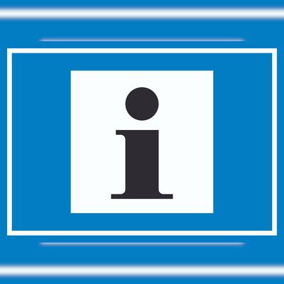 HB-Druck Information Symbol Schild A0 (841x1189mm)