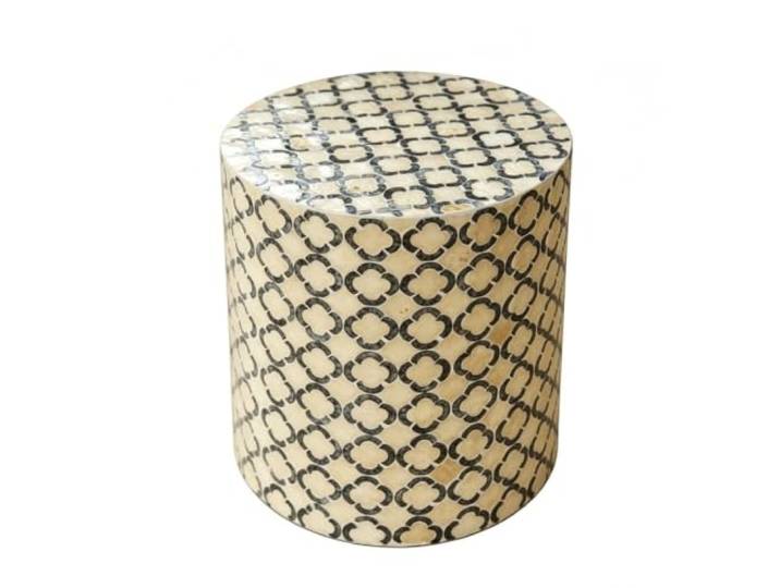 RBXNHGS Beistelltisch mit Capiz-Muscheln, Gartenhocker, Beistelltisch rund Capiz-Muscheln, Beistelltisch, Gartenhocker, Wohnzimmer, Kunsthandwerk(H*w 13.78*15.75in)