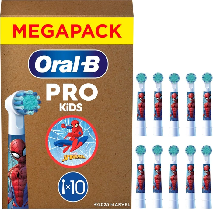 Oral-B Pro Kids Spiderman 10er , Aufsteckbürste weiß