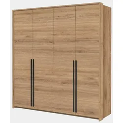 DREHTÜRENSCHRANK AZIR 205/217/65 cm 4-türig Eichefarben