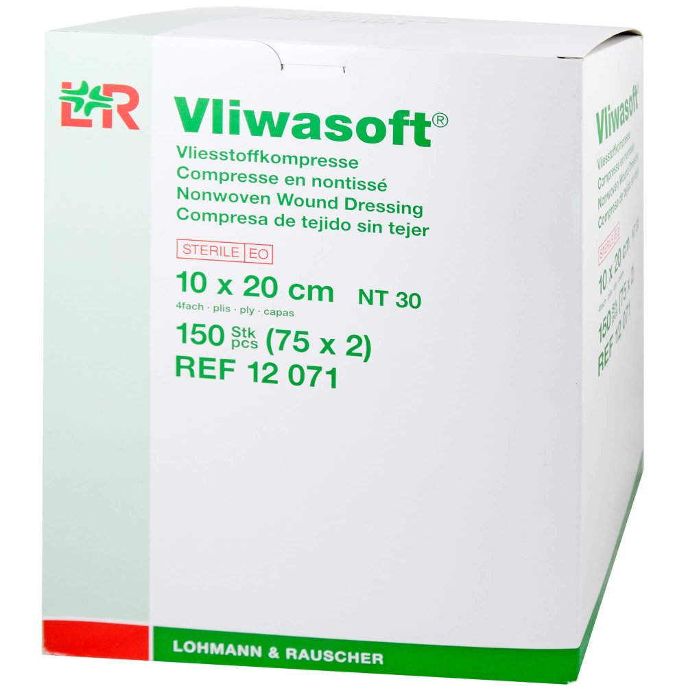 Lohmann & Rauscher GmbH & Co.KG Vliwasoft Vlieskompressen 10x20 cm steril 4l. 06325594