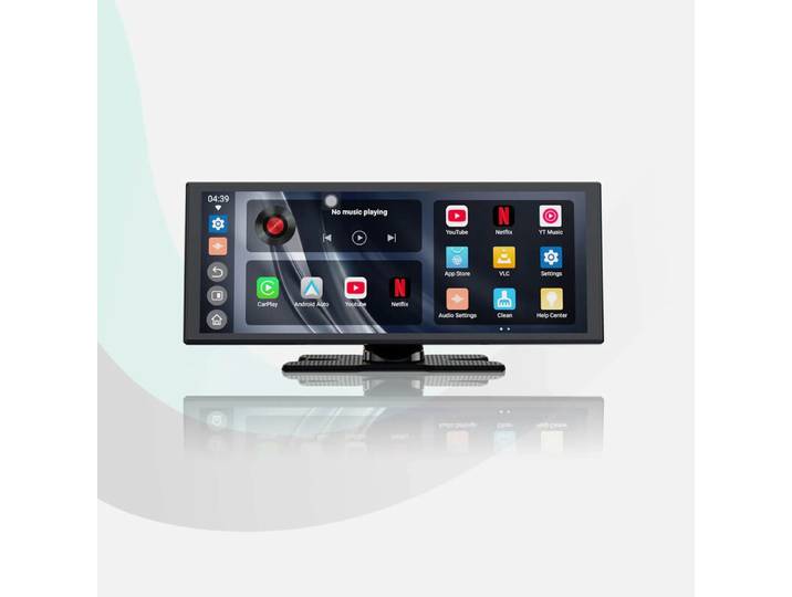 OTTOCAST ScreenFlow, 11,4 Draagbaar CarPlay-scherm met Netflix, YouTube, achteruitrijcamera, Android 13, ingebouwde apps, draadloze CarPlay &amp; Android Auto