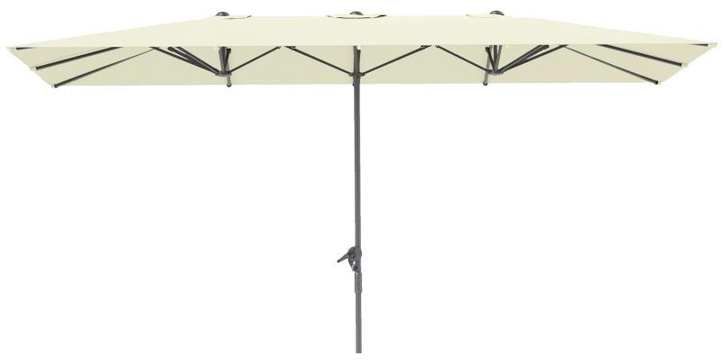 Doppelter Sonnenschirm - Sonnenschutz - UV50+ Schutz - Aluminiumrahmen - Kurbelmechanismus - 451 x 264 cm