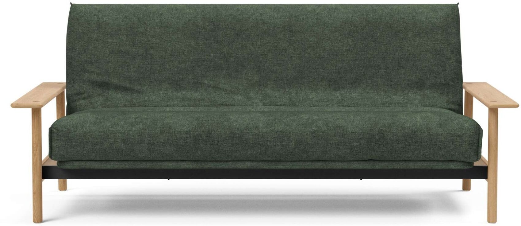 Schlafsofa INNOVATION LIVING ™ "Balder Softspring, stabile Armlehnen, bequem und komfortabel", grün (piniengrün), B:230cm H:92cm T:112cm, Sofas, Schlafsofa, vollwertiger Bettersatz, hochwertige Matratze durchgehendem Lattenrost