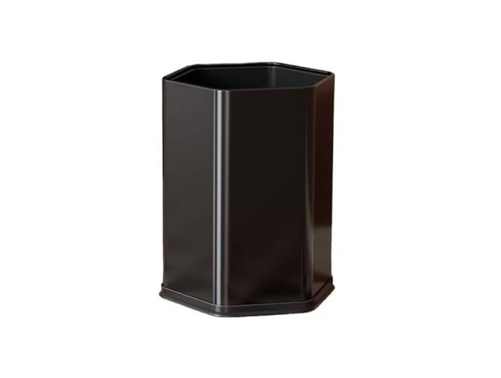 YUHANXINHESHE Kleiner Badezimmer-Mülleimer, 9/15 Liter, Metall-Mülleimer, Edelstahl-Mülleimer for Schlafzimmer, Büro, Küche, Toilette, Wohnmobil(Black,9L)