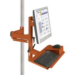 Manuflex LZ8202.2001 ESD Ergonomie ESD-Monitorträger für Alu-Aufbauportale mit Tastatur- und Mausfläche, VESA-Adapter 75 mm