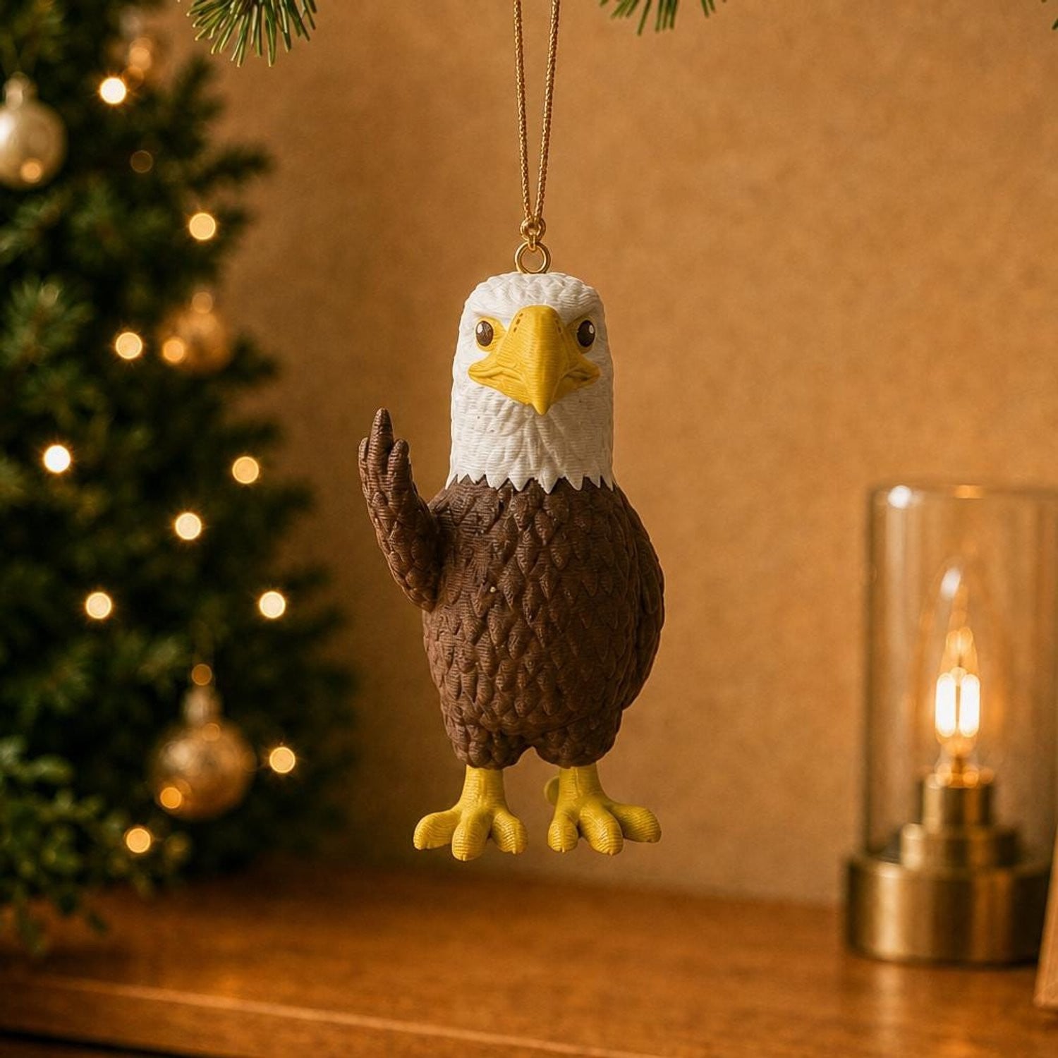 AnimalsAttitude Kleine Adelaar Figurine met Middelvinger – 3D-geprint PLA Beeldje