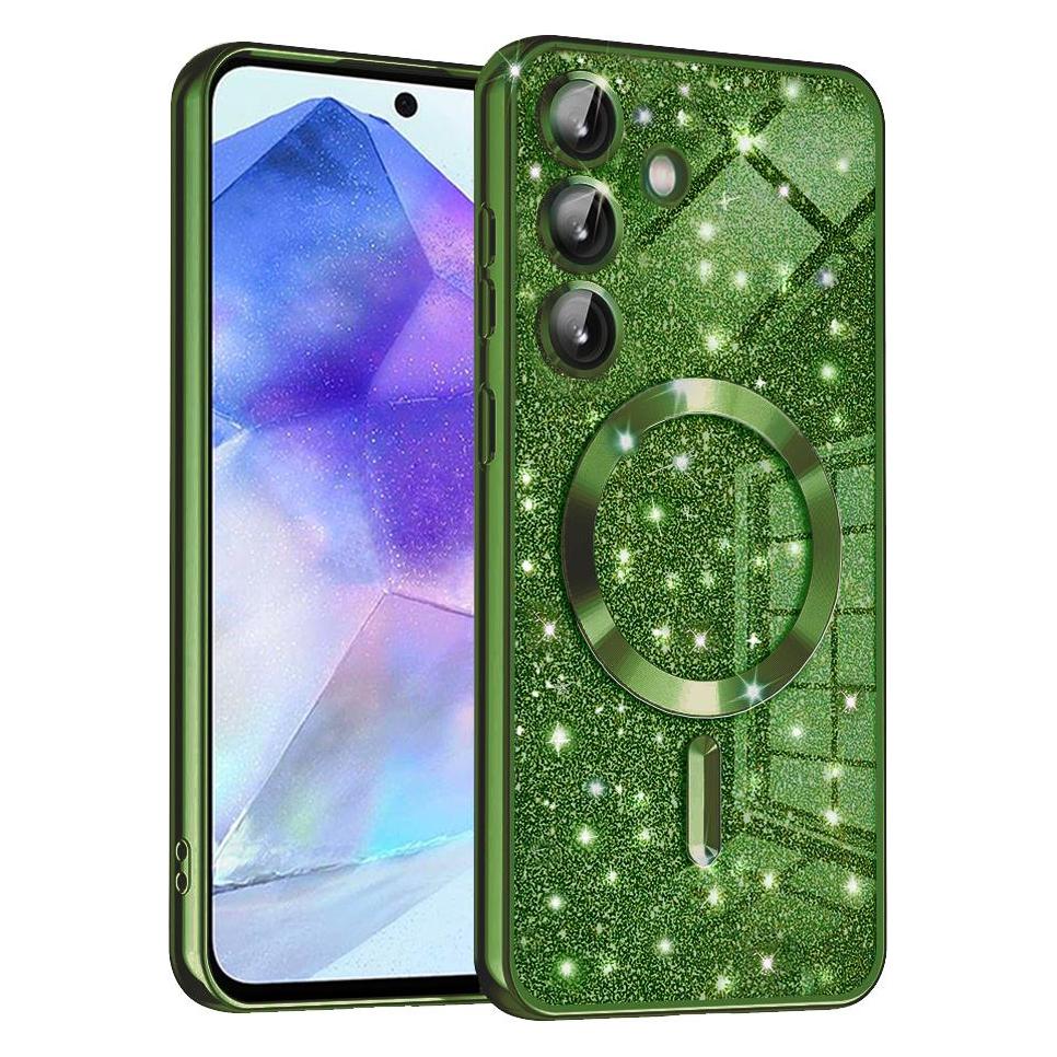 Techsuit - Luxury Glitter MagSafe - Samsung Galaxy A55 5G - Deep Green (Samsung Galaxy A55) (56359823)