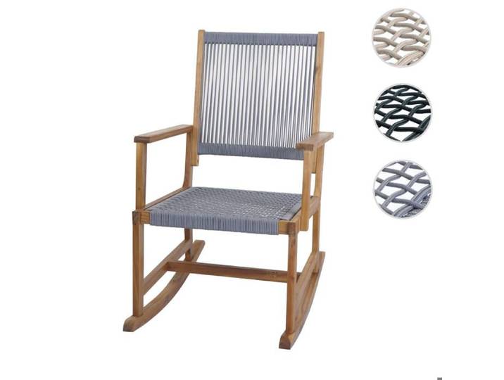 Fauteuil à bascule de jardin HWC-P73 gris