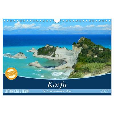 Korfu, Perle im Ionischen Meer (Wandkalender 2027 DIN A4 quer), CALVENDO Monatskalender