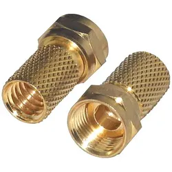 F-Stecker 7mm Gold