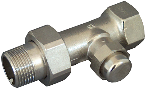 Oventrop Combi LR Heizkörper-Verschraubung 1027668 DN 25, Durchgangsform, vernickelt