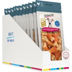 DOKAS 11 x 75g Calcium-Knochen Hühnerbrust Hundesnack-Sparpaket