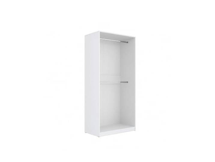 Marmex TRES 01B offener Kleiderschrank ohne Türen 100x206x51 cm Offener Kleiderschrank mit 2 Kleiderstangen, viel Stauraum für Schlafzimmer und Ankleidezimmer, modernes modulares Design
