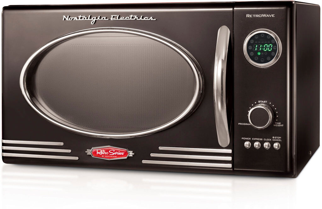 Nostalgia 25 L 900W Countertop Microwave Black 27.31cm H X 49.5cm W X 41.91cm D