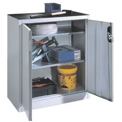 CP Stahlschrank mit Flügeltüren 93 x 100 cm grau, 93x100x40 cm
