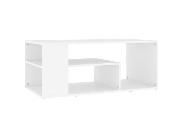 vidaXL Couchtisch 100/50/40 cm aus Holzwerkstoff Weiß mit Seinem Großzügigen Stauraum, Strukturbuche, Rechteckig,Rechteckig, 100x40x50 cm, Wohnzimmer, Wohnzimmertische, Couchtische