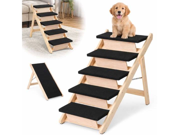 Relaxdays 2in1 Hundetreppe & Rampe klappbar