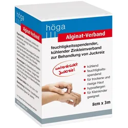 ALGINAT-Verband 8 cmx3 m kühlender Zinkleimverband 1 St
