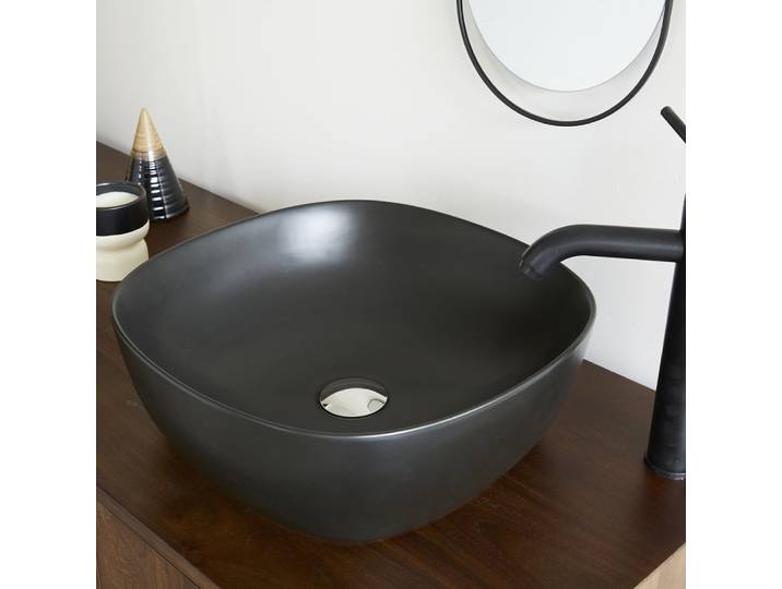 Vasque en céramique noire 41 cm