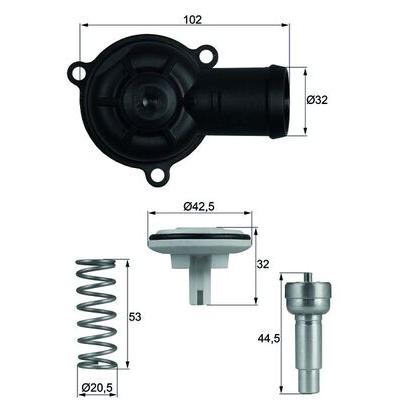 MAHLE Thermostat, Kühlmittel TI 220 87D für CUPRA