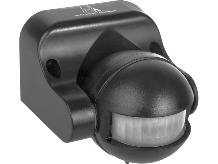 Détecteur de mouvement infrarouge PIR Maclean IP44 gris Portée 12m Charge maximale 800/1200W MCE358 GR