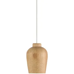Vintage Hänge Leuchte Holz Schirm Esszimmer Küchen Pendel Lampe V-Tac 3720