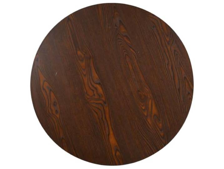 GPUTYGHN Bistrotisch Dunkelbraun 80 cm MDF MDF mit Holzmaserung, Stahlgestell, feucht abwischbar, für Küche, Essbereich, Frühstücksecke, einfacher Aufbau