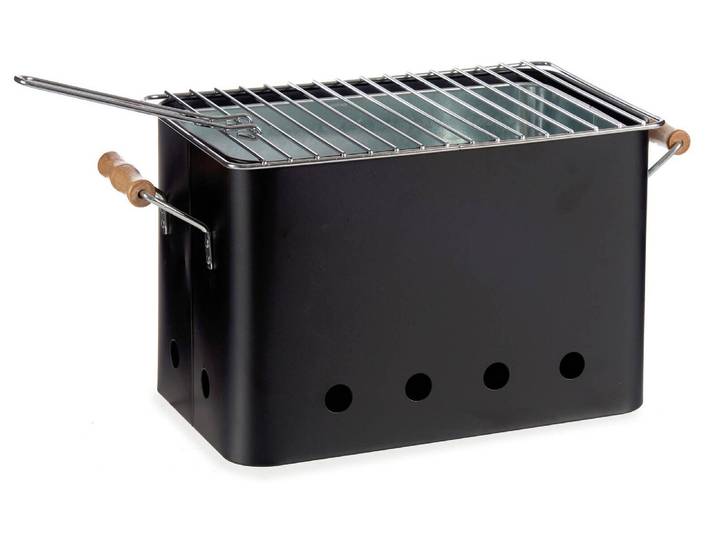 Tragbarer Grill mit Griffen, aus Eisen und Zink