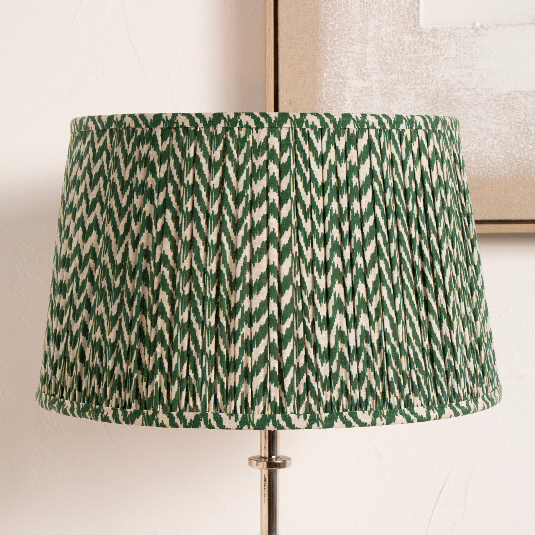 Bloomsbury Market Mio Cotton Empire Lamp Shade ( Uno ) Green 29cm H x 45cm W x 45cm D