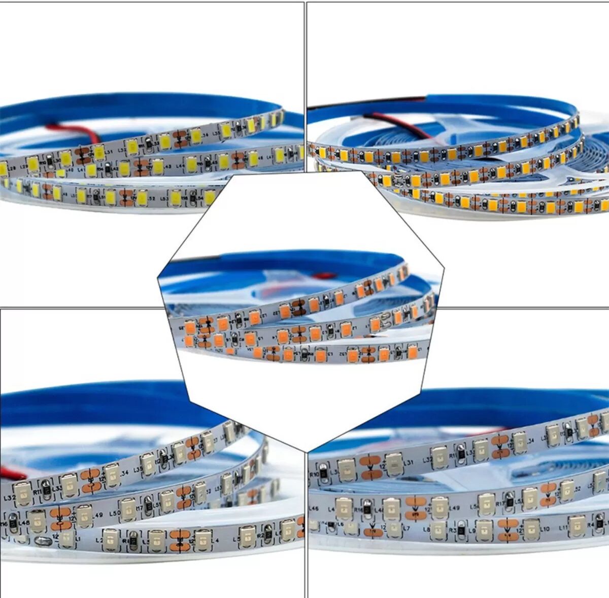 INF LED-Streifen Warmweiß 3000K 8mm Breite 220V Schneidbar 2835 120 LEDs Nicht wasserdicht 10 m