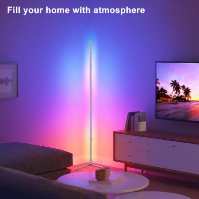 Discount Dollar Deals Tuya Floor Lamp With Smart APP Control, Modern LED Corner Light, Atmospheric Stand Lighting For Festival, Remote Control 63inch l B Remote