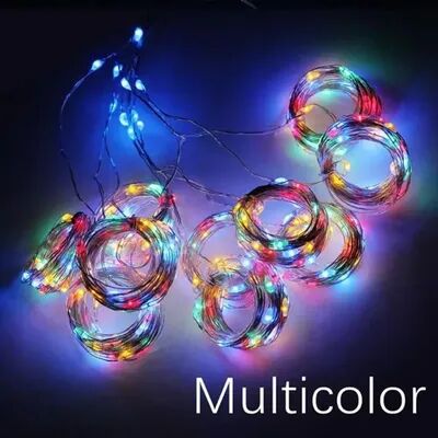 Discount Dollar Deals USB LED Curtain String Lights, Fairy Decoration, Holiday Garland Lamp, Home, Garden, Christmas, Wedding multicolor 300led