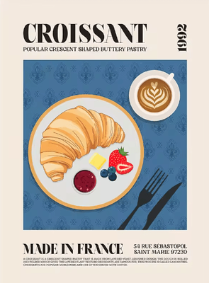 Inspire Picks Delicious Food Wall Art Canvas World Cuisine Kitchen Poster With Ravioli Ramen & Coffee 016 20x30cm No Frame