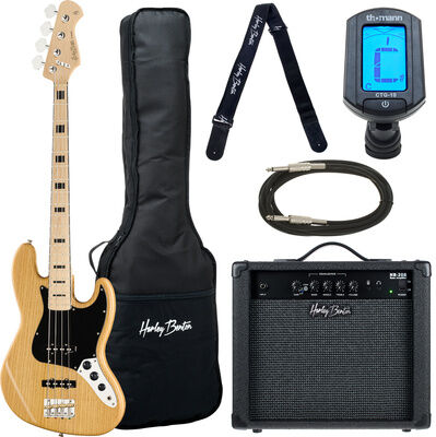 Harley Benton JB-75MN NA Vint. Series Pack Natur Hochglanz