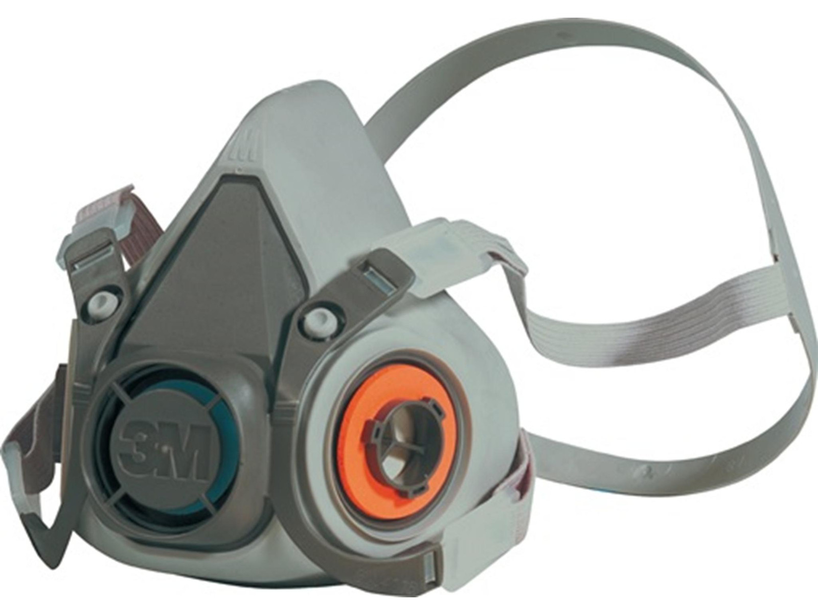 3M Halfmasker voor adembescherming serie 6200 voor serie 6000 zonder filter met 4-punts bevestigingssysteem en verstelbare hoofdband