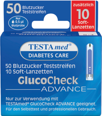 Sebapharma GmbH & Co.KG TESTAMED GlucoCheck Advance 50 Teststr.m.10 Lanz. 1 P 13331394