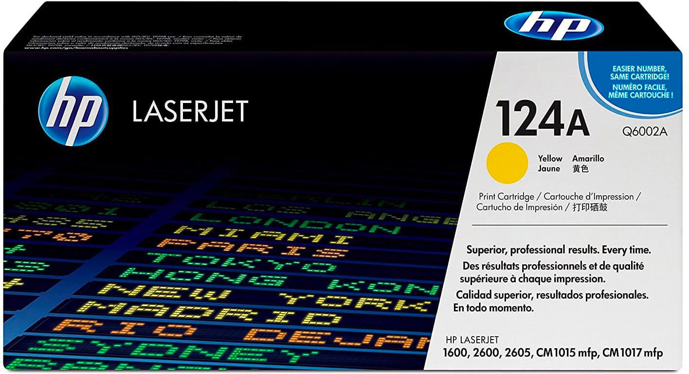 HP Q6002a Outlet - Toner Originale Giallo Per Color Laserjet 1600/2600/2605 - Q6002a 124a