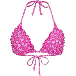 CHIEMSEE Bikini-Top mit gerüschten Säumen, Größe 34 A/B in Pink 2940