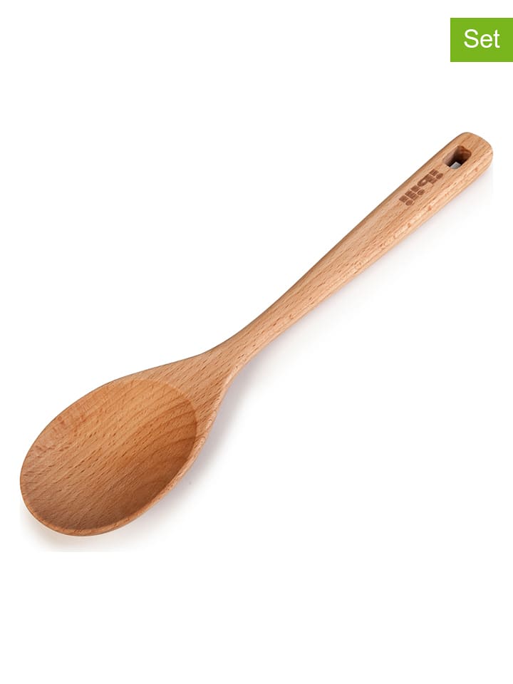 Ibili 2er-Set: Kochlöffel in Beige - (L)25 cm - onesize