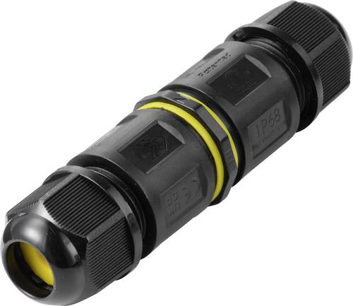 TRU COMPONENTS Kabelverbinder IP68 wasserdicht, Schraubkontakt 3polig, 0,5 - 2,5mm² TC-14745236 Schwarz Inhalt: 1St.