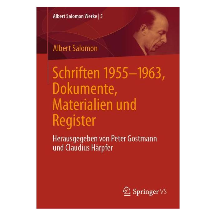 Springer Schriften 1955-1963, Dokumente, Materialien und Register (Deutsch, Hardcover, Albert Salomon) (53959637)