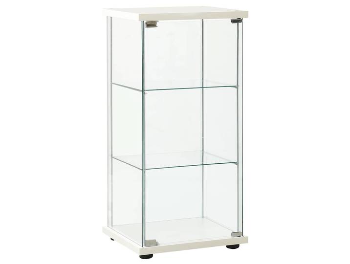 vidaXL Vitrine Hartglas Weiß