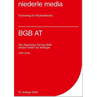 BGB Allgemeiner Teil - 2022, Taschenbuch von Jan Niederle, Niederle, J